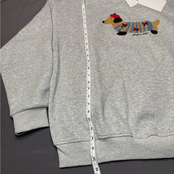 AELFRIC EDEN Gray Hoodie with Dog Embroidery - Picture 7 of 9